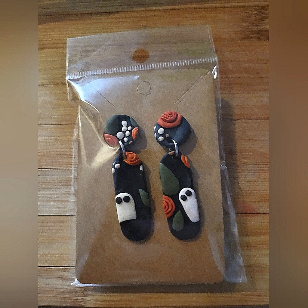 Floral Ghost Earrings